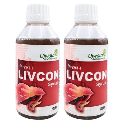 Ujwala Ayurvedashram Livcon Health Care Syrup, 200ml - Pack of 2
