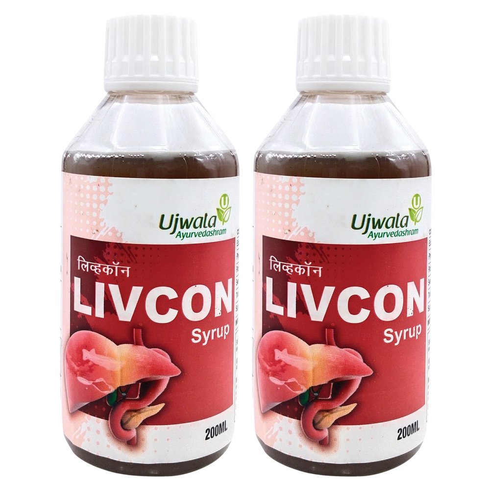 Ujwala Ayurvedashram Livcon Health Care Syrup, 200ml - Pack of 2