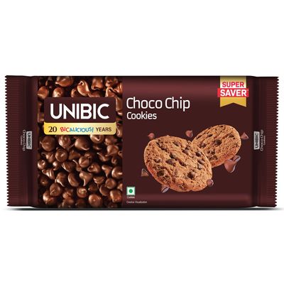 Unibic Chocolate Chip Cookies Super saver NR 450gram ( 5*90=450GRAM ) (Weight May Vary)