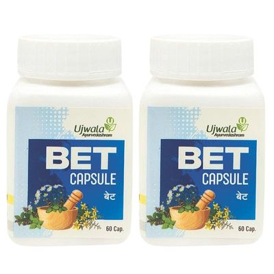 Bet Capsule(Pack of 2) I All Natural Ingredient Jamun, Methi, Umber, Babul, Murad, Karela, Beal and Wad I Regulates the elevated sugar level