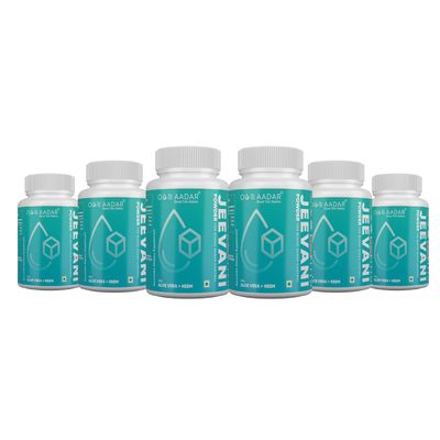 AADAR Jeevani Ayurvedic Powder | Maintain Healthy Blood Sugar Levels 100 GM, with Neem and Aloe Vera (Pack of 6)