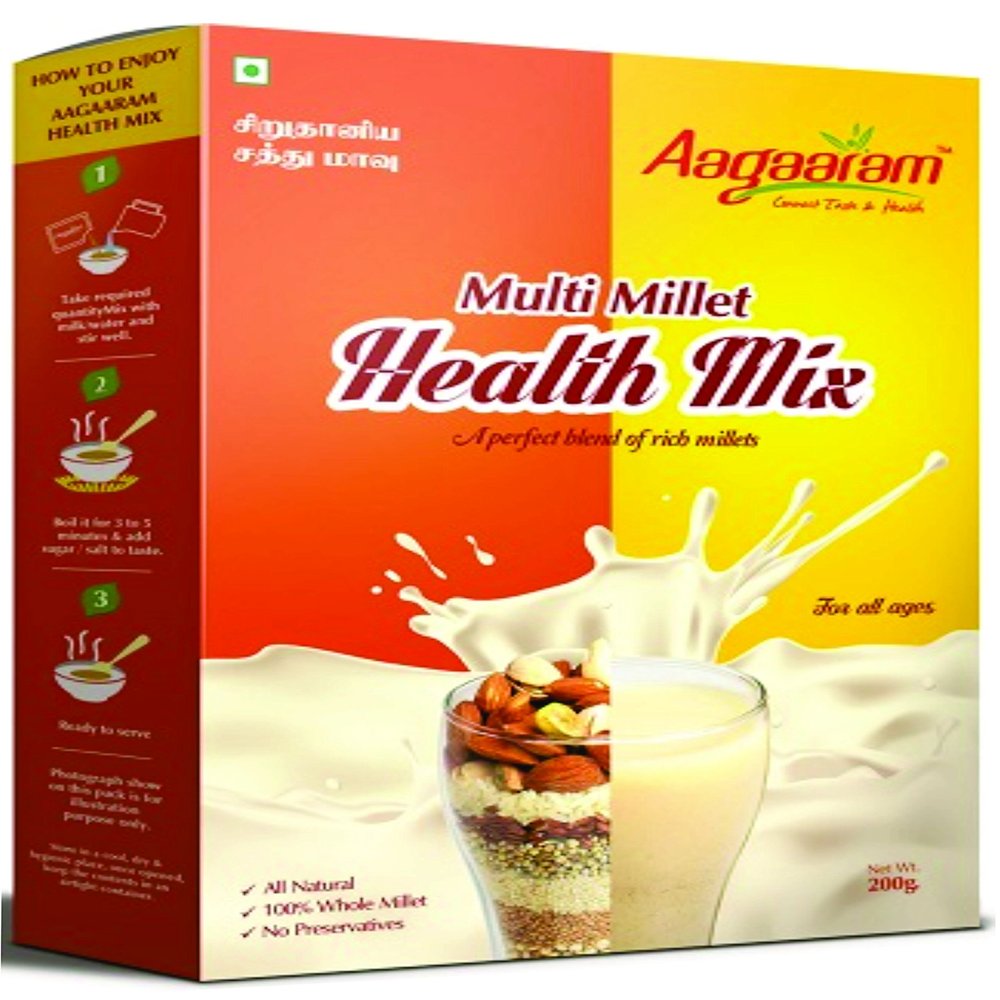 Aagaaram 18% protein health mix| vegan| 100% natural and preservative free| loaded with millets|millet based health mix| 100% veg