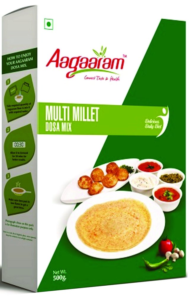 Aagaaram Multi millet dosa mix|500g|vegan| 100% preservative free| Zero Transfat|Suitable for all ages|