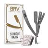 BRV MEN Straight Razor | 100 Single Edge Lord Platinum Saloon Blades | 100% Stainless Steel | Professional Shavette For Close Shaving | Exquisite Design For Classy Gentlemen | Straight Raz view 1