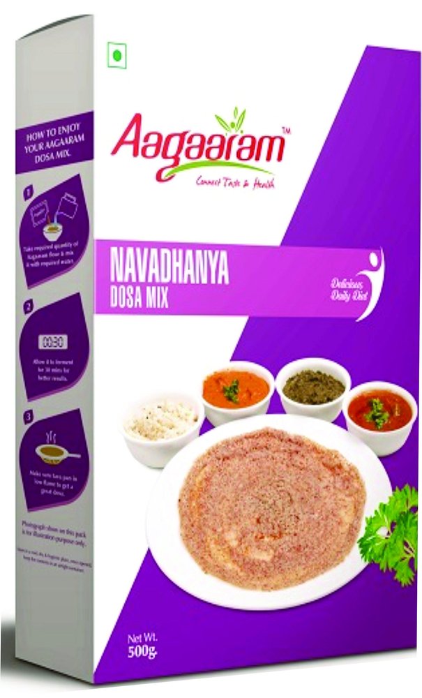 Aagaaram Navadhanya dosa mix|5kg| 100% natural | 100% preservative free| zero transfat| suitable for all ages| lentil crepe mix