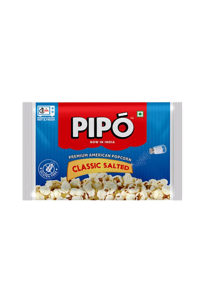 Pipo Microwave Popcorn Classic Salted, 33g (Pack of 5)