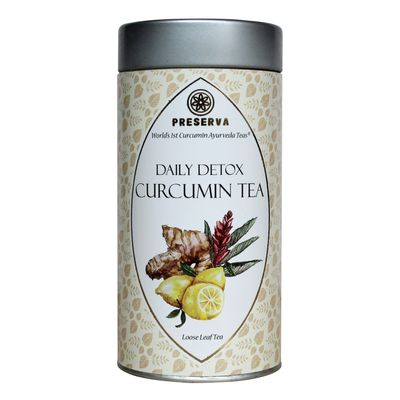 Preserva Wellness Daily Detox Curcumin Tea - 100 Grams - Herbal Blend for Cleansing and Detoxification