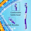 aquawhite Star Cop Toothbrush, Advanced Strain Removing Cup Bristles, (Pack of 4), Color May be Vary view 3