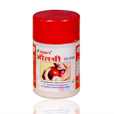 ANJU's Ayurvedic MoulShree Tooth Powder For Teeth Whitening | Helps in Protect against Dental Caries | Strengthens Manjan Gingivitis | Remove Bad Breath Tooth Powder (Pack of 3)