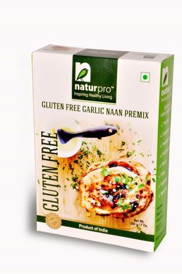 NaturPro Gluten Free Garlic Naan Premix - 200g | No Garlic added | Easy to Prepare, Deliciously Soft and Fluffy Naan | Perfect for Healthy, Gluten-Free Meals (Pack of 2)