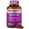 Carbamide Forte Biotin Tablets For Hair Growth | 10000 mcg Biotin Supplement | Hair Supplements for Women and Men | 120 Veg Hair Growth Tablets view 1