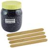 No Strip Lavender Flavor Depilatory Wax Pearl Hair Removal Hot Wax Beans, 400 grams With 4 Wodden Stick view 1