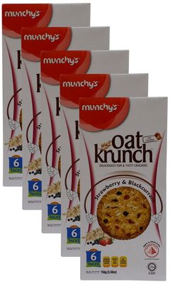 More Combo - Munchy's Oat Krunch - Strawberry and Blackcurrant, 156g (Pack of 5) Promo Pack