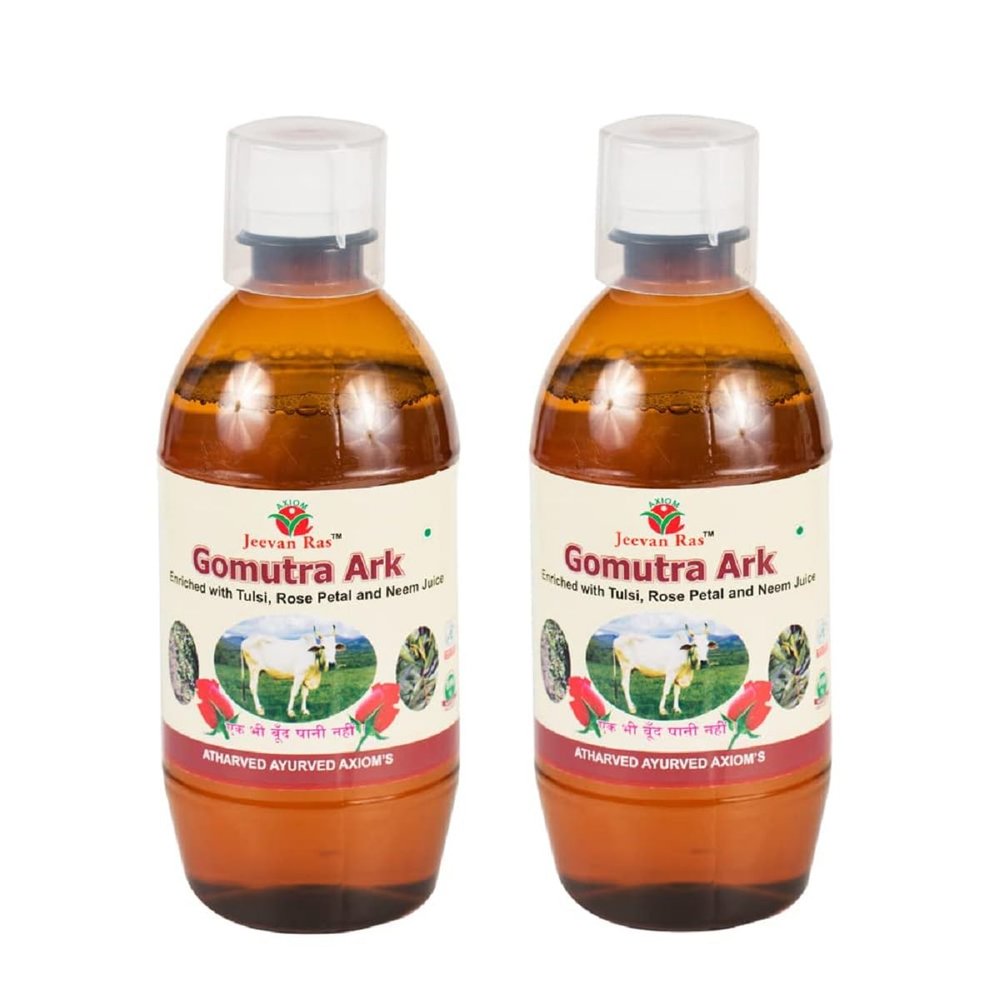 Axiom Gomutra Ark (Desi Cow Urine) | Natural Detoxifier | Helpful in Managing Liver and Skin Problems - 500ml (Pack of 2)
