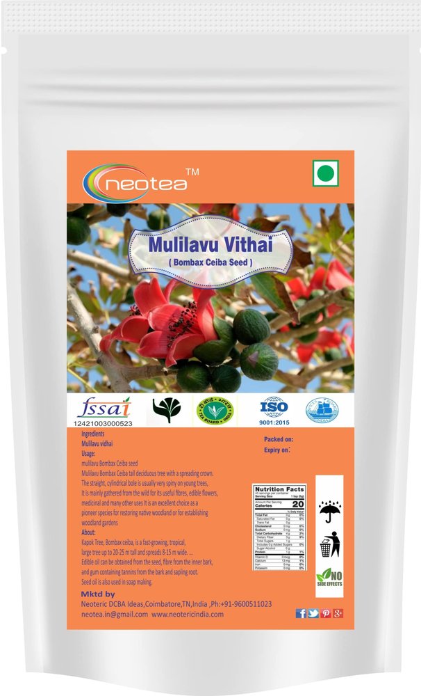 Neotea Mulilavu Vithai Bombax Ceiba Seed Mucuna Pruriens Jangali, 1Kg