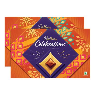 Cadbury Celebrations Assorted Chocolate Gift Pack, (Pack of 2),189.6 gram