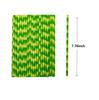 YEHAM 100 Pc 2 Different colors Biodegradable Bamboo Print Paper Drinking Straws for Juices Shakes Birthday Wedding Party Supplies view 4