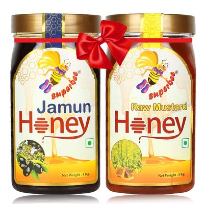 Buy Superbee Jamun Honey 1kg and Get Free 1 Kg Superbee Raw Mustard Honey