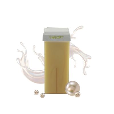 Biosoft Pearl roll-on cream wax cartidge 100ml with Glyceryl Rosinate a skin conditioning agent, Mineral Oil and Titanium Dioxide for protection from UVA, UVB radiation perfect for sensitive skin