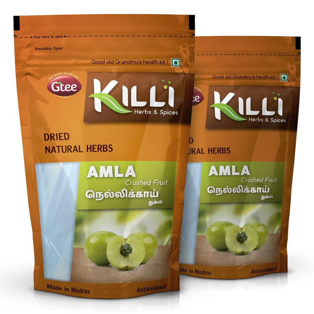 KILLI Amla | Nellikai | Usirikaya | Amalaki Fruit Crushed, 100g (Pack of 2)