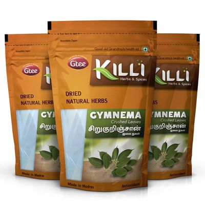 KILLI Gymnema sylvestre | Sirukurinjan | Madhunashini | Gurmar Leaves Crushed, 100g (Pack of 3)