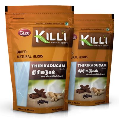 KILLI Thirikadugam | Trikatu Churna | Thirukaduga Powder, 100g (Pack of 2)
