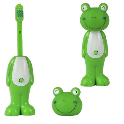 Adore Pop Kid's Toothbrush with Cover (Frog Green)