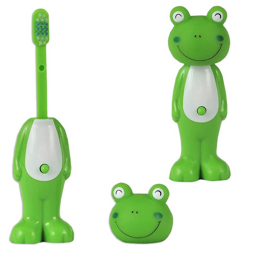 Adore Pop Kid's Toothbrush with Cover (Frog Green)