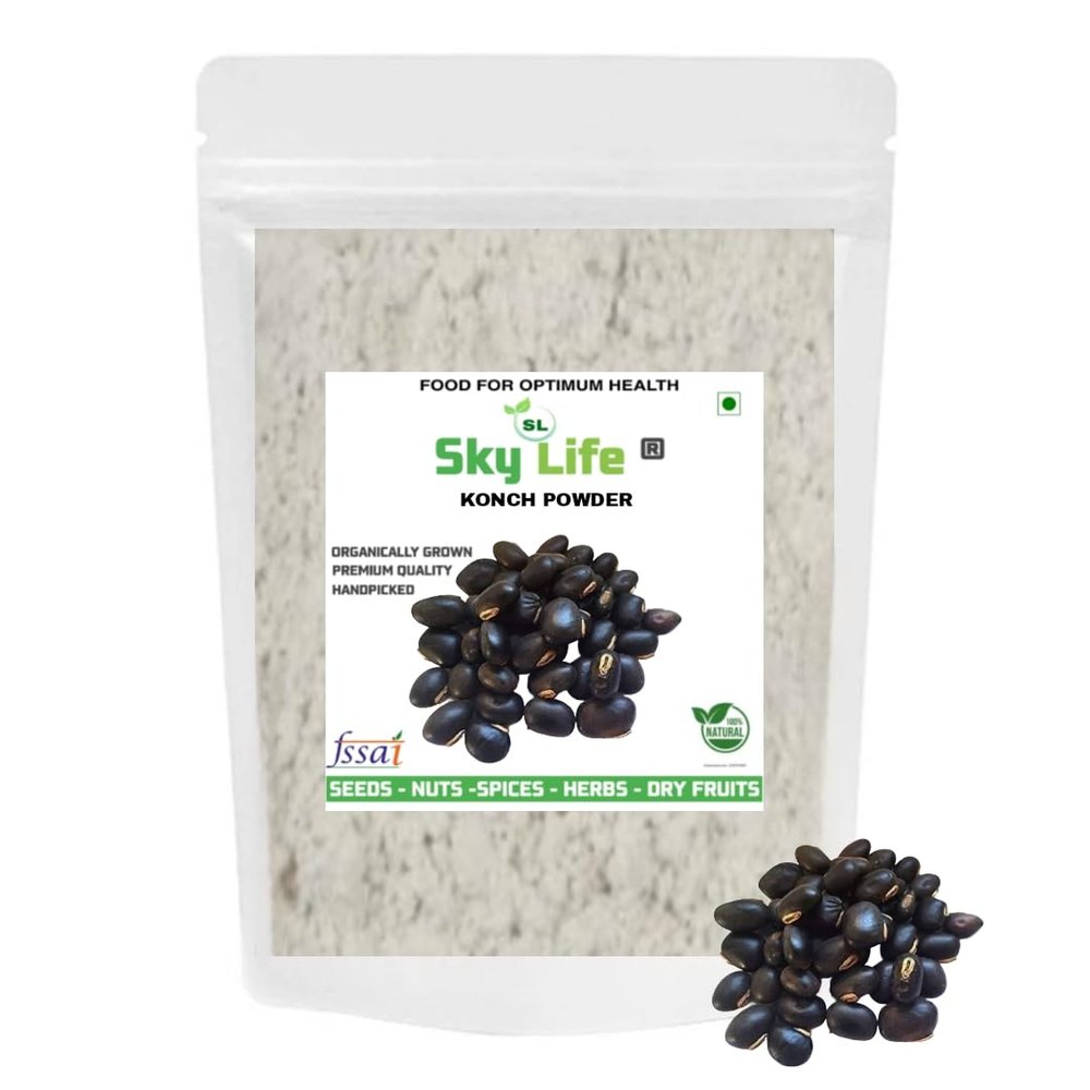 Sky Life Black Kaunch Seed Powder - 300 Grm - Black Mucuna Pruriens - Kaunch Beej Kala - Kaunch Kala Beej Powder - Koch Beej Powder - Kala Kaunch Powder