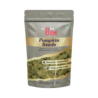 8:00 AM Raw Pumpkin Seeds for Eating, 180g | Protein & Fiber Rich Superfood | Best Snack to Lose Weight, Perfect Addition for Healthy Lifestyle | Immunity Booster