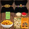 BOGATCHI Complete Rakhi Gift Hamper Sweets and Dry Fruits, Best Gift for Brother, Traditional Soan Papdi(200g) & Natural Raisins (50g) + Free Rakhi Greeting Card + Free Rakhi + Roli Chawal view 1