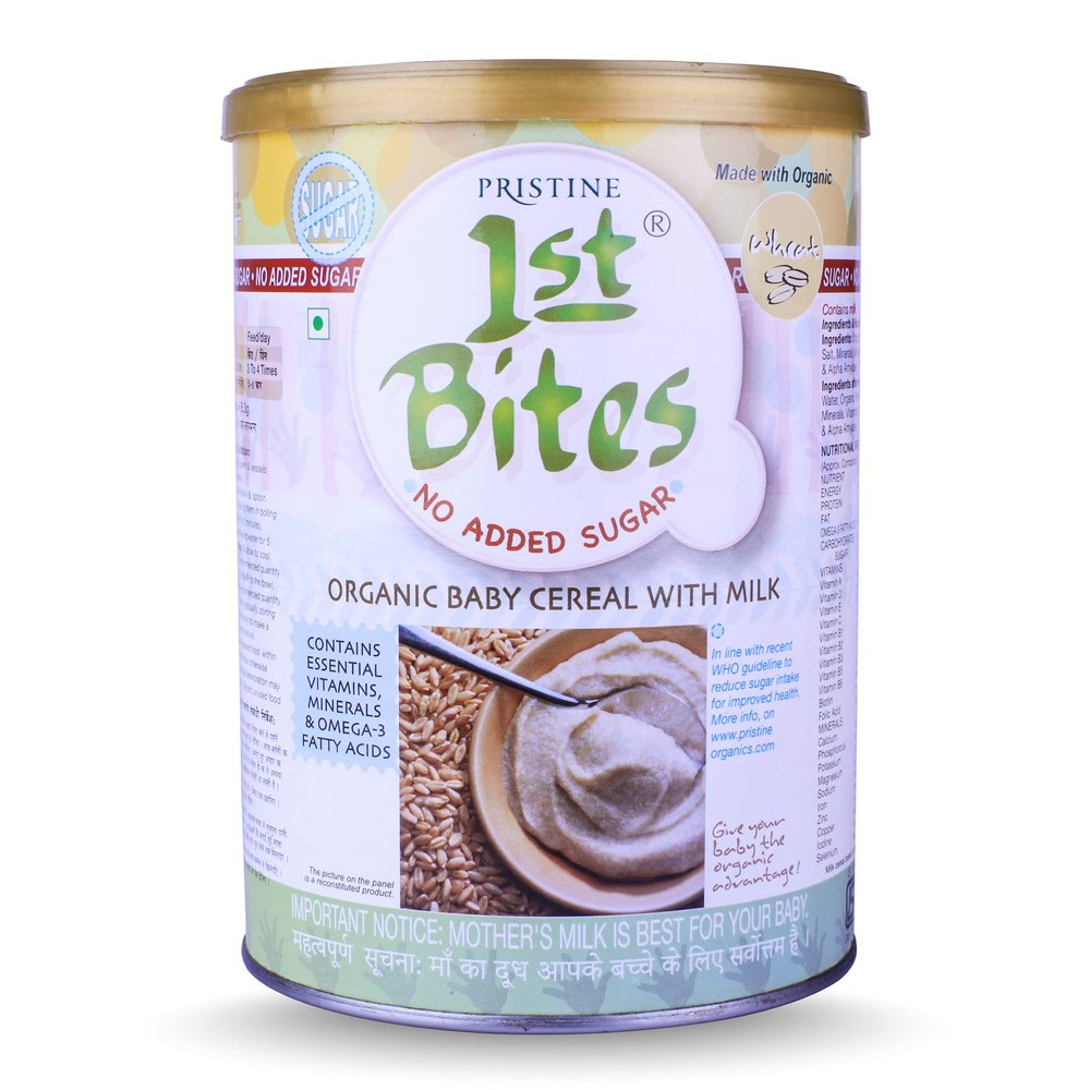 Pristine 1st BITES Baby Cereal 400g | Baby Food (6-24 Months) Stage-1, Organic Wheat (No Added Sugar) | Infant Food