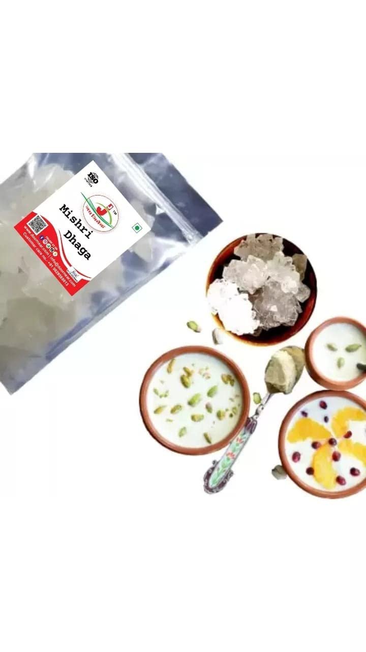 Jai Jinendra Mishri Crystal | Mishri Thread | Crystal Sweet Candy | Dhaga Mishri - 900 GM
