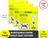 Gypsy Disposable Paper Toilet Seat Covers -75 Sheets (3 x 25) | Flushable & Nature Friendly | Travel Pack For Skin Protection In Unhygienic Public Toilets. view 2