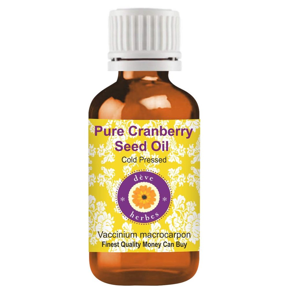 Deve Herbes Pure Cranberry Seed Oil (Vaccinium macrocarpon) | Cold Pressed | Natural | Undiluted | For Diluting Essential Oils | For Skin & Massage | Men & Women | 15ml