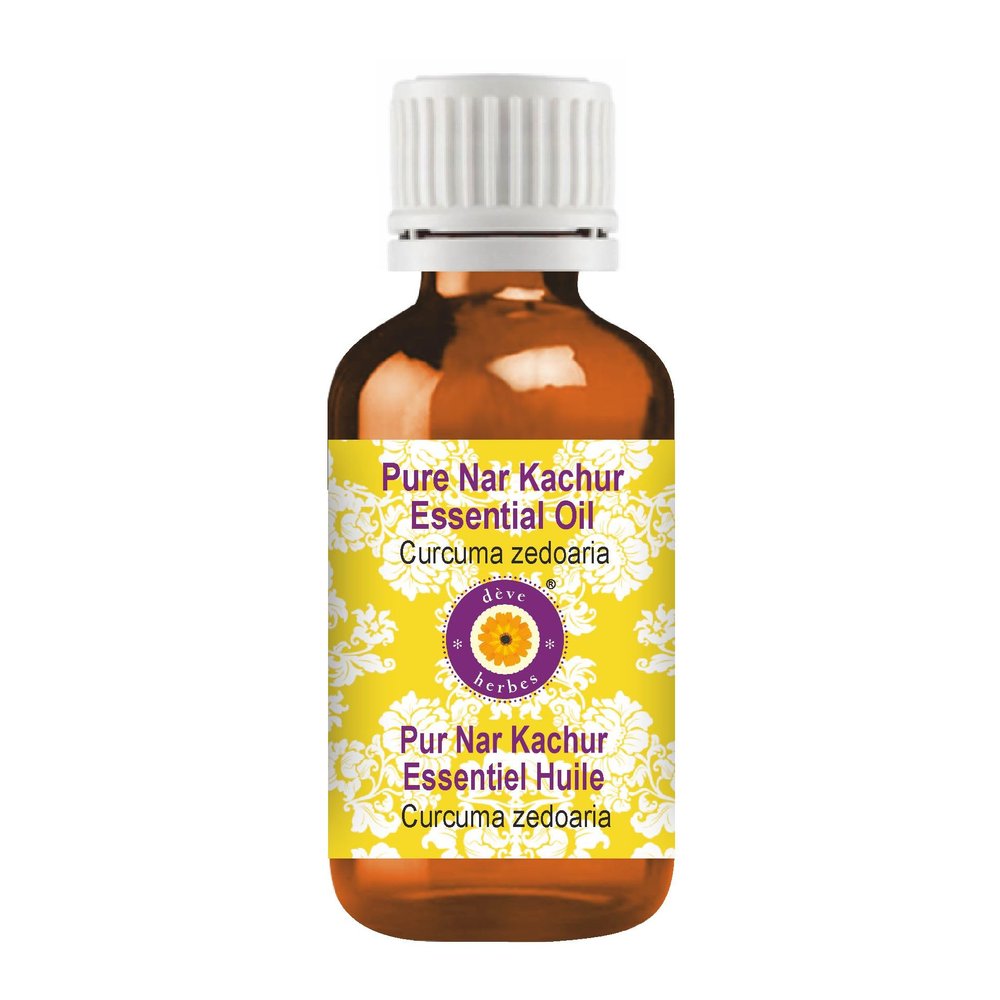 Deve Herbes Nar Kachur Essential Oil (Curcuma zedoaria) Pure | Non-Sticky | Non-greasy | Lightweight | Men & Women | All Skin Types | Steam Distilled 10ml