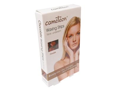 Cameleon Body Legs Arms 20 Strips Waxing + 1 Pcs Finish wipes (5 * 10 cm) (Chocolate)