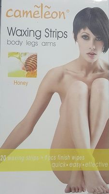 Cameleon Body Legs Arms 20 Strips Waxing + 1 Pcs Finish wipes (9 * 18 cm) (Honey)