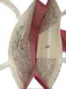 Maheshwari Jute Bag for Lunch & Shopping, Maroon & Green, 15 x 4 x 12 inches view 3