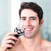 Hatteker Men's USB Rechargeable Electric Shaver Cordless Rotary Wet and Dry Beard Pop-Trimmer, Black view 4