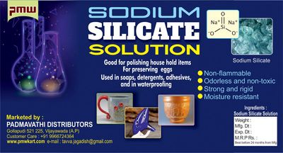Pmw - Sodium Silicate Solution - Liquid - Water Glass Solution - 100 Ml