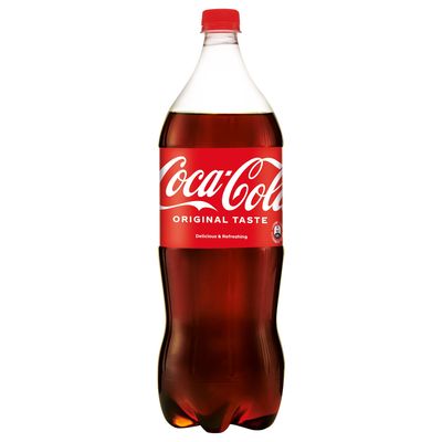 Coca-Cola Original Taste Cola Soft Drink Pet Bottle, 2 Liter