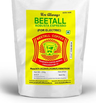Beatall Robusta Espresso Coffee Powder For Electric pump espresso Maker - 250 gm