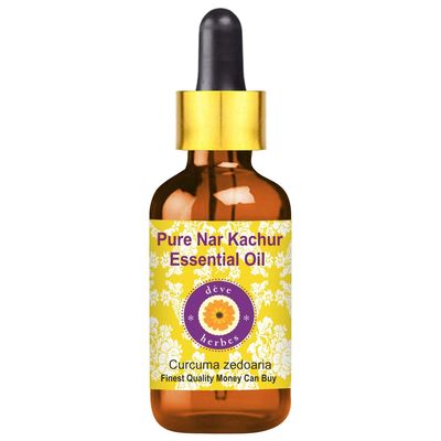 Deve Herbes Nar Kachur Essential Oil (Curcuma zedoaria) with Glass Dropper Pure | Non-Sticky | Non-greasy | Lightweight | Men & Women | All Skin Types | Steam Distilled 50ml