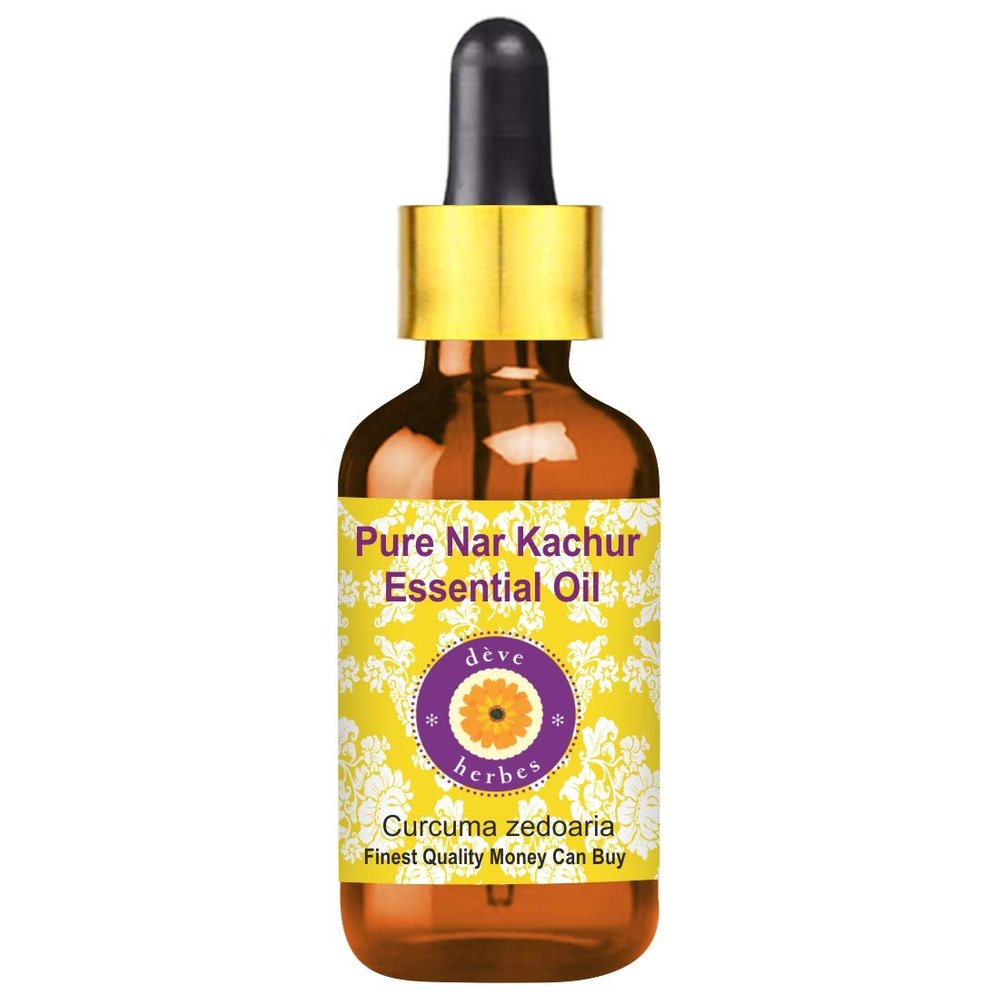 Deve Herbes Nar Kachur Essential Oil (Curcuma zedoaria) with Glass Dropper Pure | Non-Sticky | Non-greasy | Lightweight | Men & Women | All Skin Types | Steam Distilled 50ml