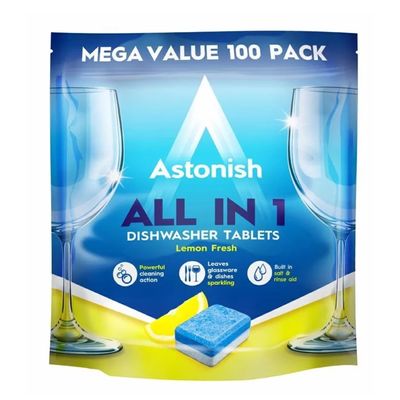 Astonish All in One Dishwasher Tablets Lemon 100's (C2171)
