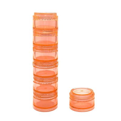 HaiSea Weekly Travel Pill Planner-Monthly Pill Organizer, Daily Month Pill Box-Separate AM/PM Compartments Colors Vary (Orange)