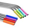 AKOAK Food Grade Silicon Tips Cover for 6mm Diameter Stainless Steel Straws,Pack of 8 view 3