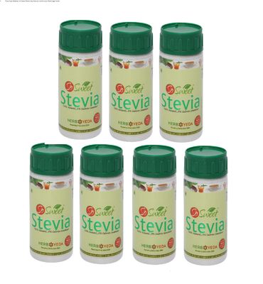 So Sweet Stevia 100 gm Spoonable Bottle 100% Natural Sweetener - Sugarfree (Pack of 07)