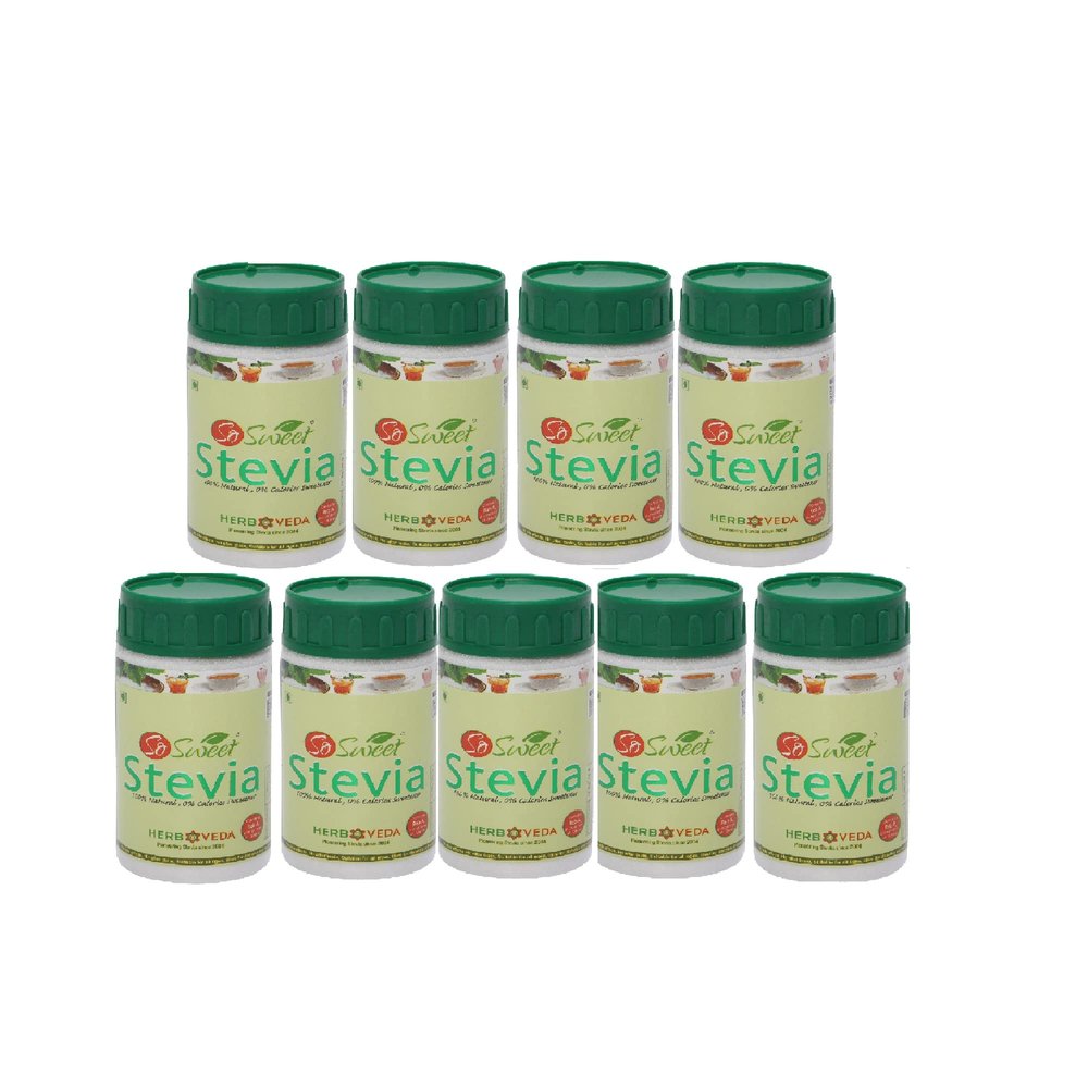 So Sweet Stevia Powder Zero Calorie Natural Sweetener - Sugar Free (Pack of 9) 100gm Each